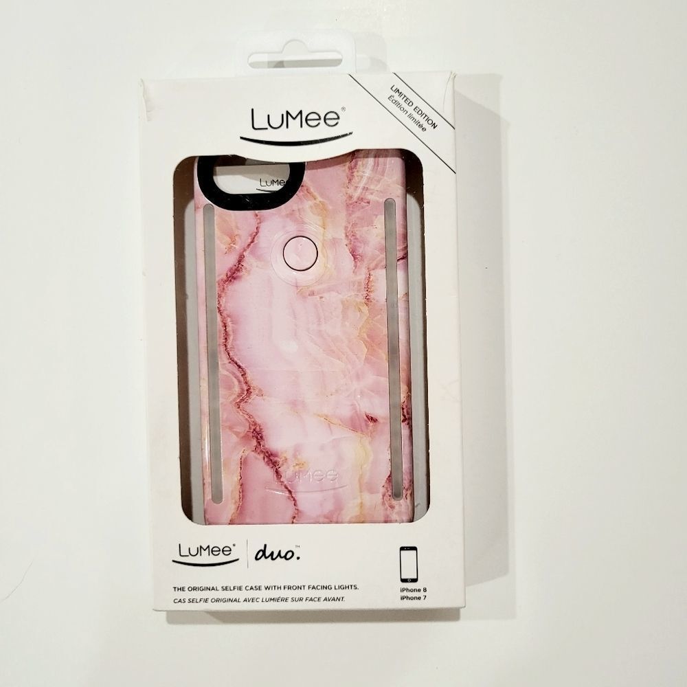 Brand new LuMee duo marble case iPhone 8, 7 pink quartz